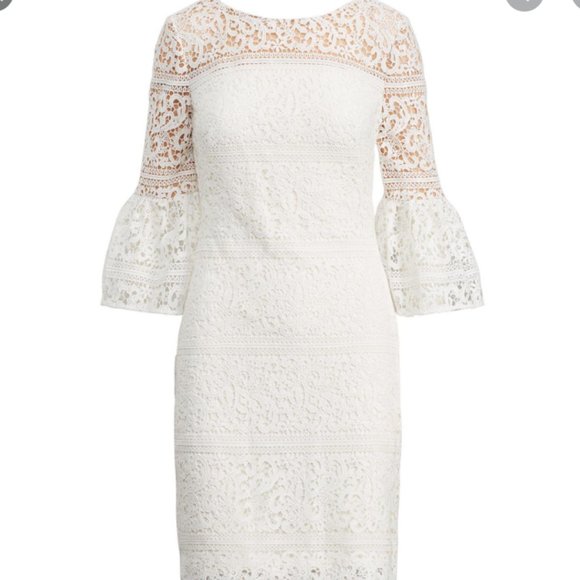 ralph lauren white lace dress
